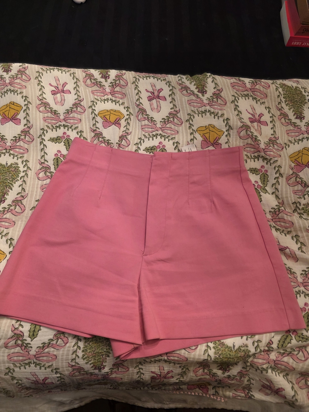 Zara High-Waist Bright Pink Tailored Shorts